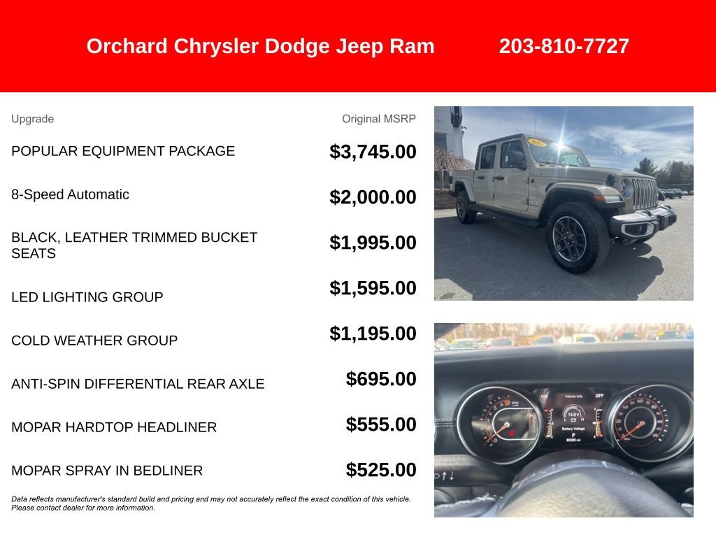 Used 2022 Jeep Gladiator Overland w/ Popular Equipment Package image 5