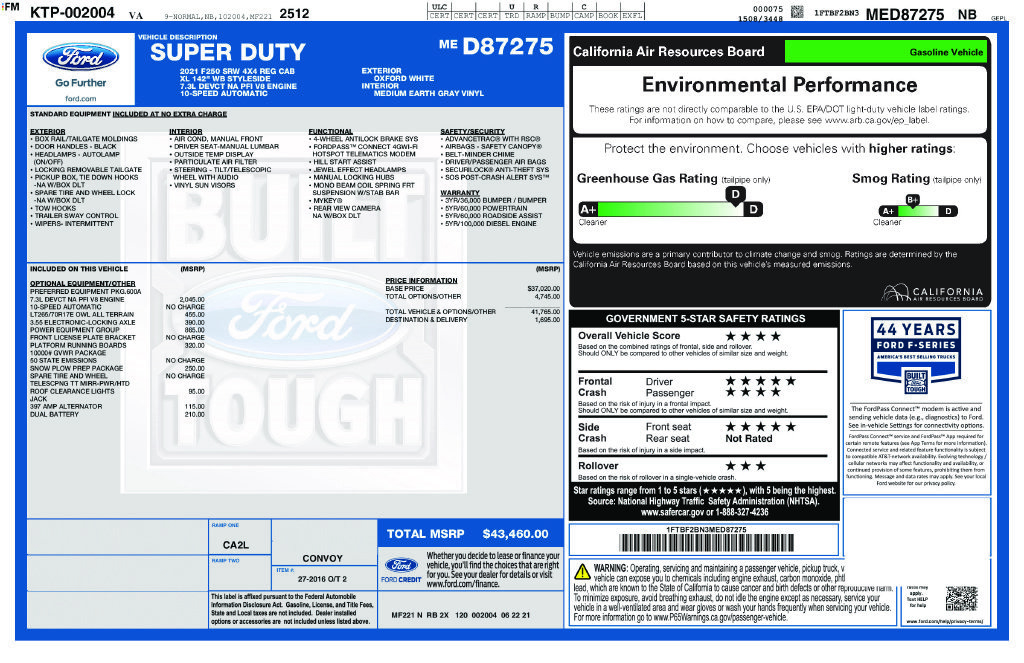 Used 2021 Ford F250 XL w/ Power Equipment Group AWD/4WD image 3