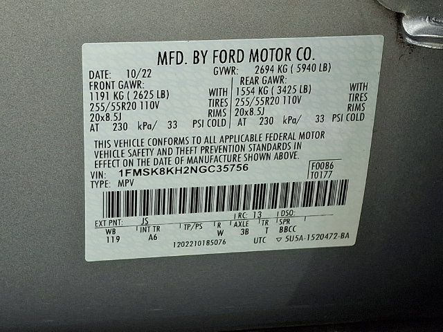 Used 2022 Ford Explorer ST-Line w/ Class IV Trailer Tow Package AWD/4WD image 28