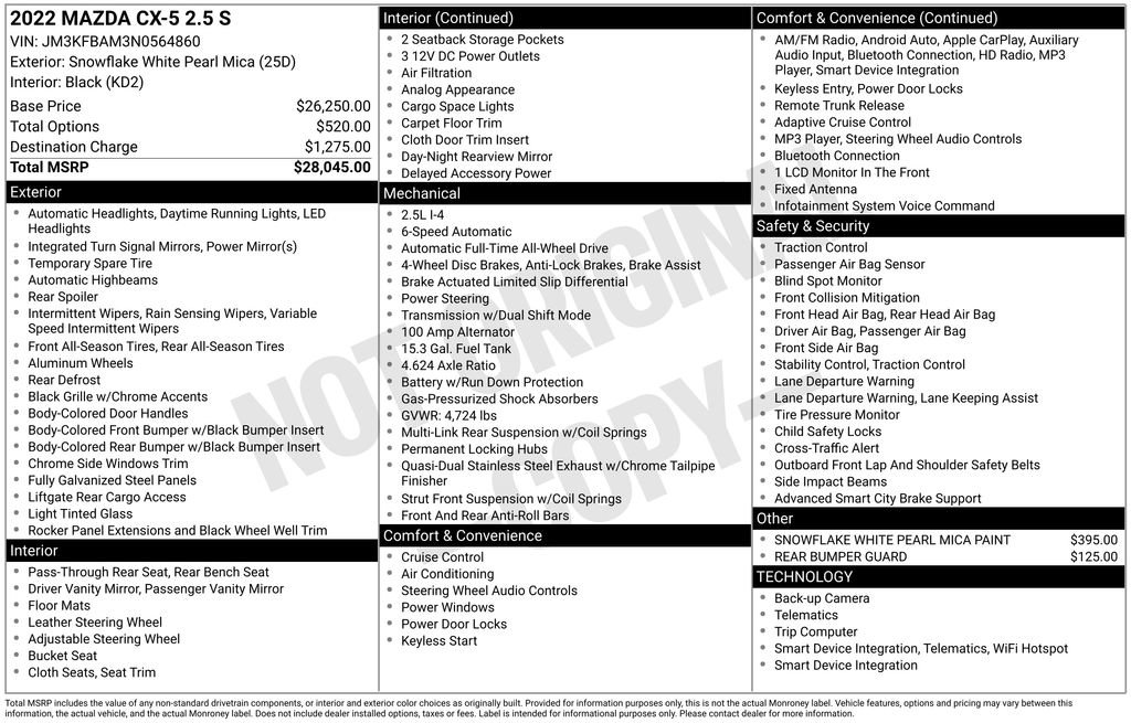 Used 2022 MAZDA CX-5 AWD 2.5 S image 6