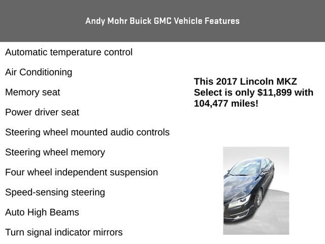 Used 2017 Lincoln MKZ Select w/ Climate Package FWD image 12