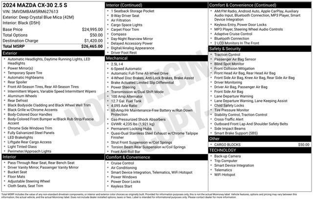 Used 2024 MAZDA CX-30 AWD 2.5 S image 5
