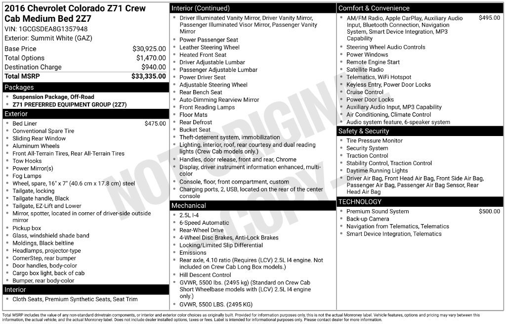 Used 2016 Chevrolet Colorado Z71 RWD image 45