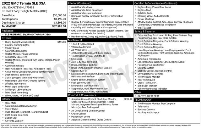 Certified 2022 GMC Terrain SLE image 41