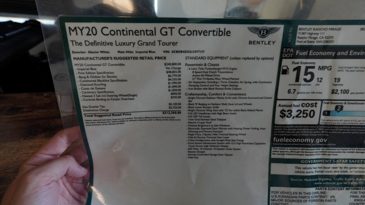 Used 2020 Bentley Continental GT First Edition AWD/4WD image 7