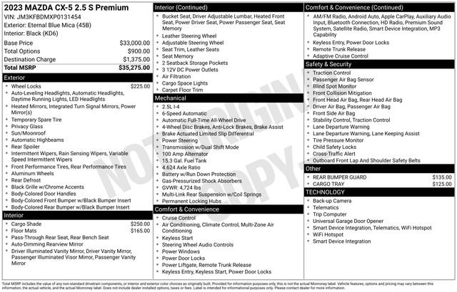 Used 2023 MAZDA CX-5 AWD 2.5 S w/ Premium Package image 2