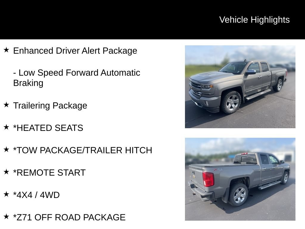 Used 2017 Chevrolet Silverado 1500 LTZ Z71 w/ LTZ Plus Package AWD/4WD image 11
