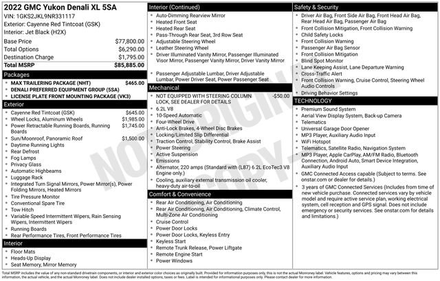Used 2022 GMC Yukon XL Denali w/ Max Trailering Package AWD/4WD image 13