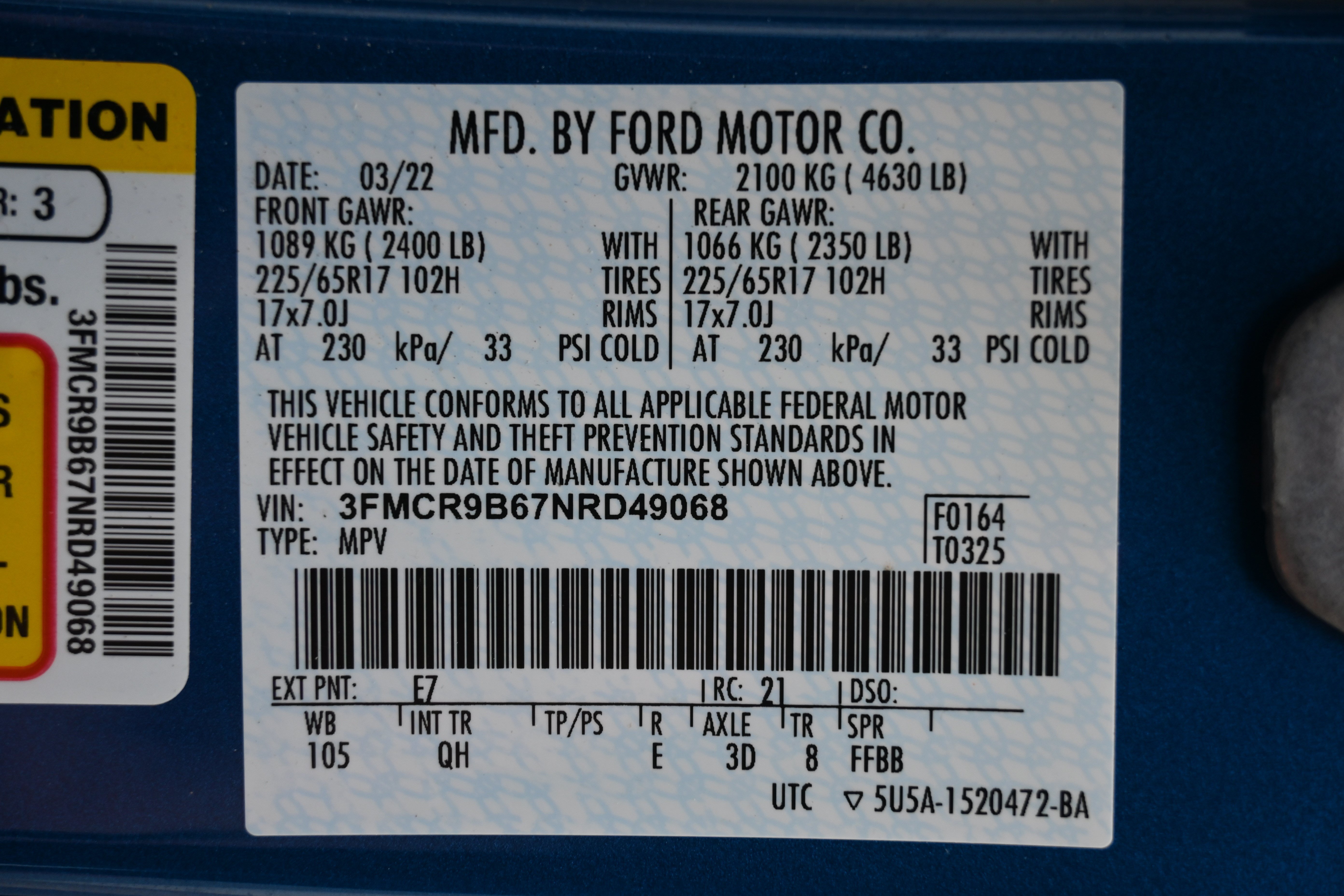 Used 2022 Ford Bronco Sport Big Bend w/ Convenience Package AWD/4WD image 18