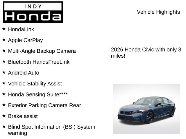 New 2026 Honda Civic Sport image 7
