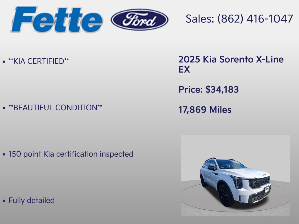Certified 2025 Kia Sorento X-Line EX AWD/4WD image 6