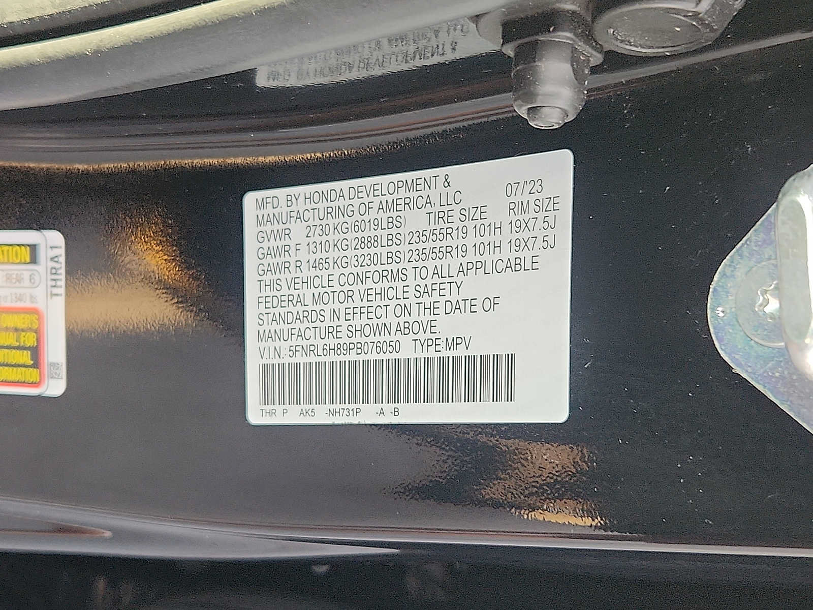 Certified 2023 Honda Odyssey Touring image 26