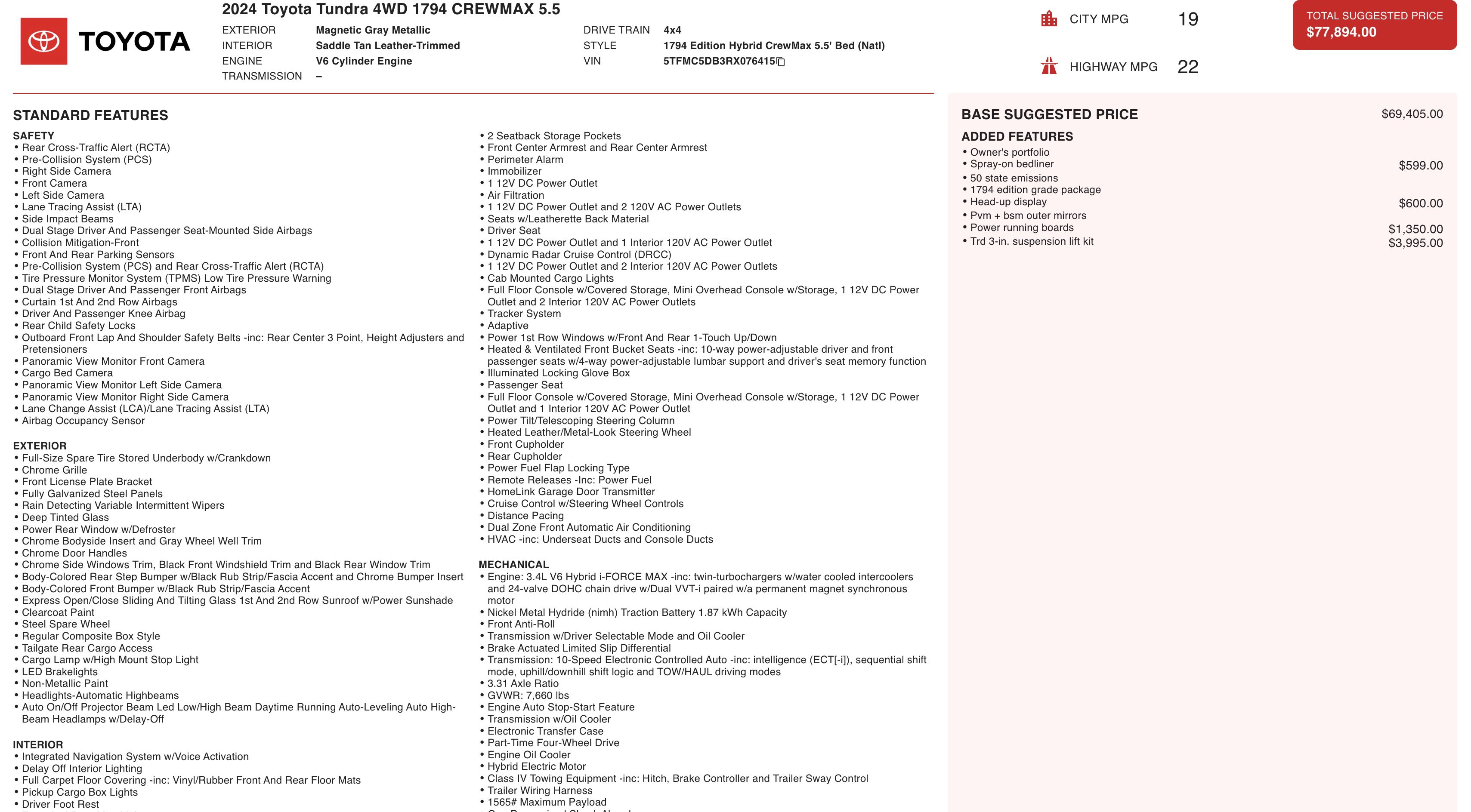 Used 2024 Toyota Tundra 1794 Edition image 3