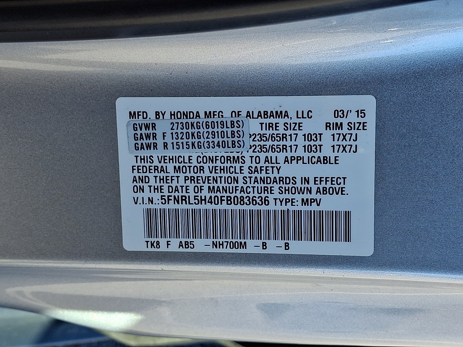 Used 2015 Honda Odyssey EX image 27