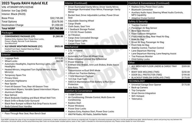 Used 2023 Toyota RAV4 XLE w/ Convenience Package AWD/4WD image 25
