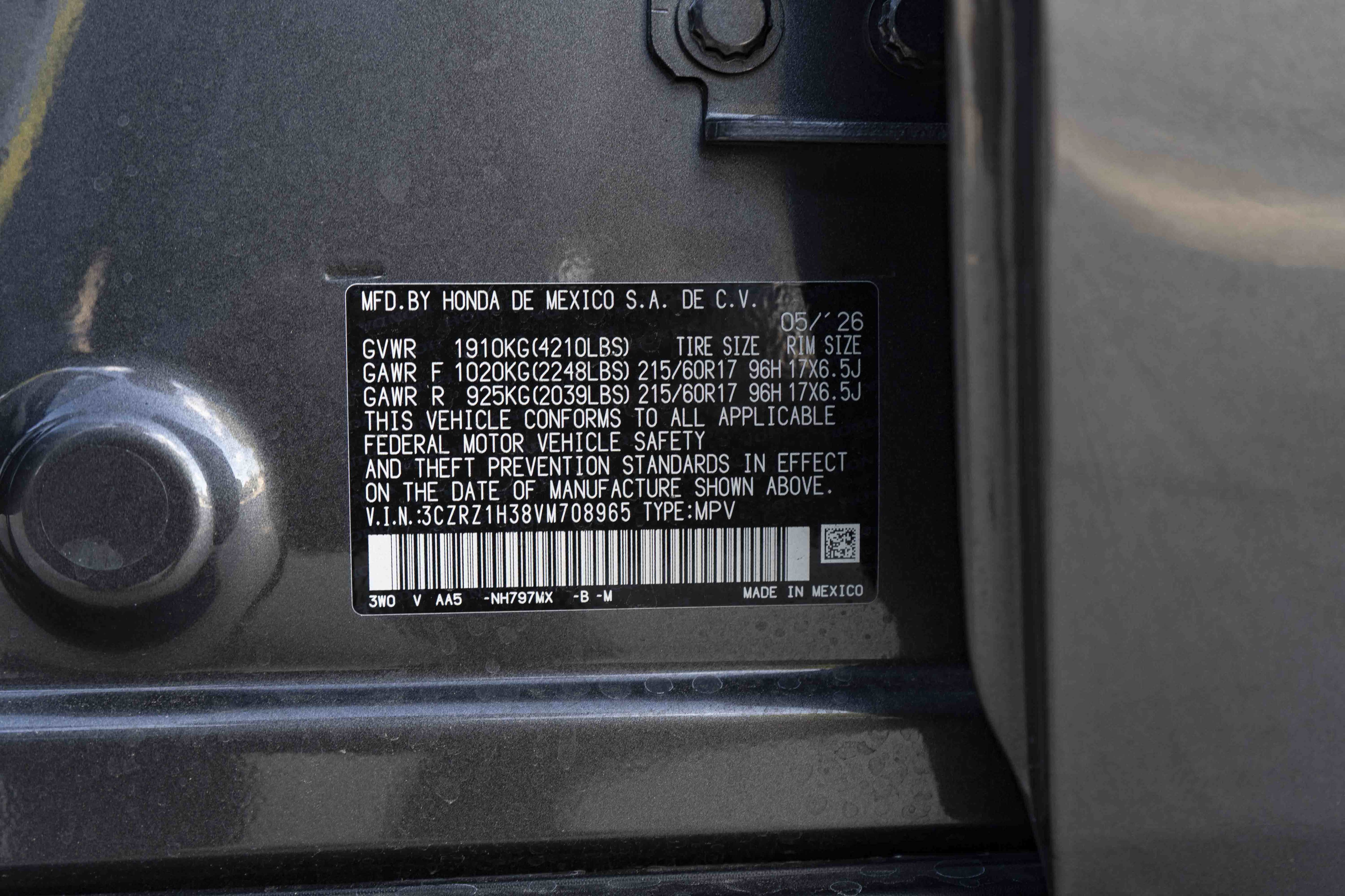 Certified 2027 Honda HR-V LX image 45