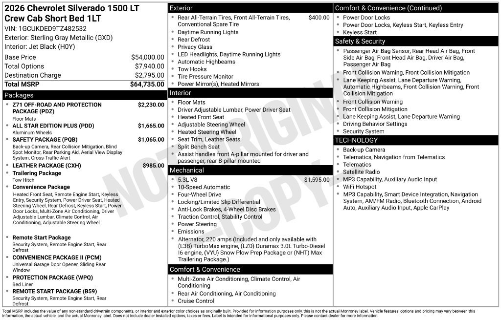 New 2026 Chevrolet Silverado 1500 LT AWD/4WD image 8