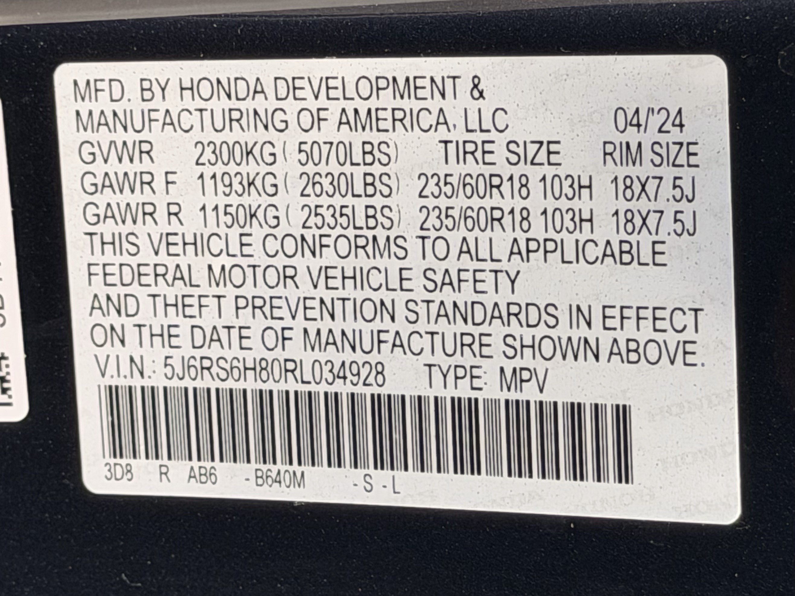 Certified 2024 Honda CR-V Sport-L image 29