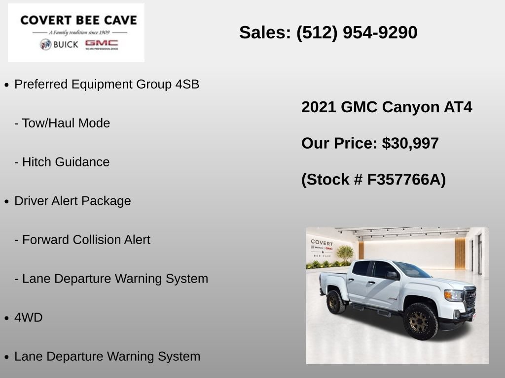 Used 2021 GMC Canyon AT4 w/ Driver Alert Package AWD/4WD image 7