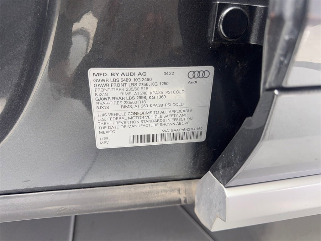 Used 2022 Audi Q5 2.0T Premium w/ Convenience Package image 94