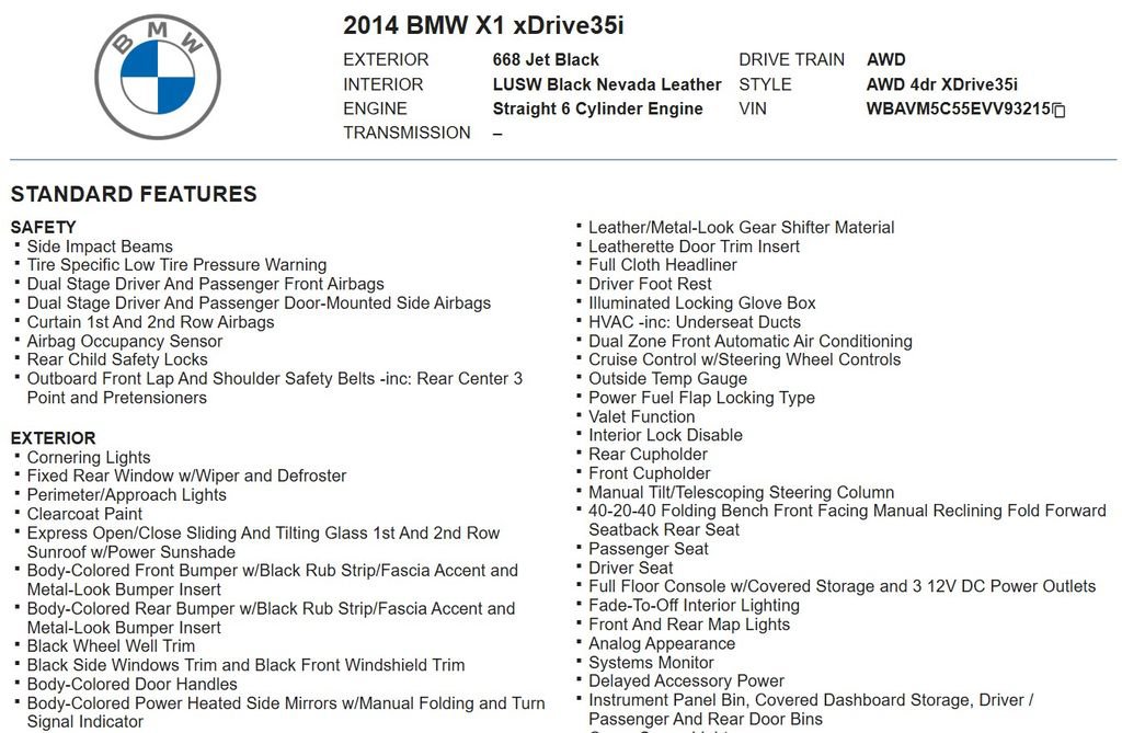 Used 2014 BMW X1 xDrive35i image 18