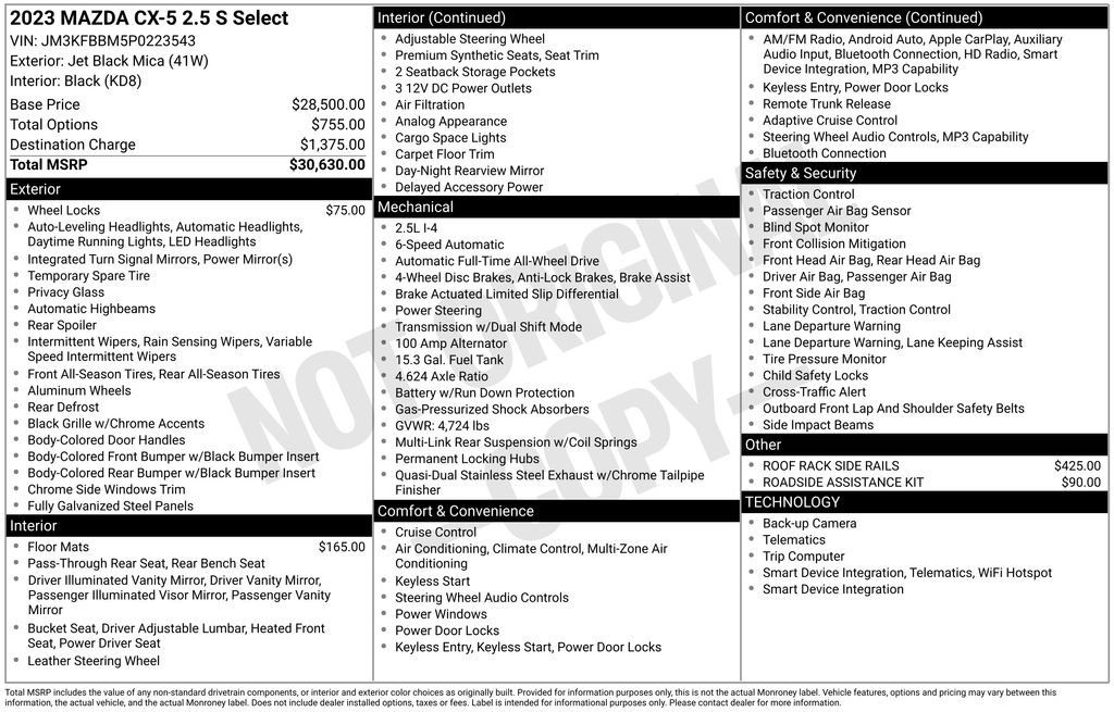 Used 2023 MAZDA CX-5 AWD 2.5 S w/ Select Package image 7