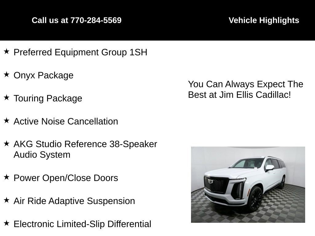 Certified 2026 Cadillac Escalade ESV Platinum Sport w/ LPO, ONYX Package image 6
