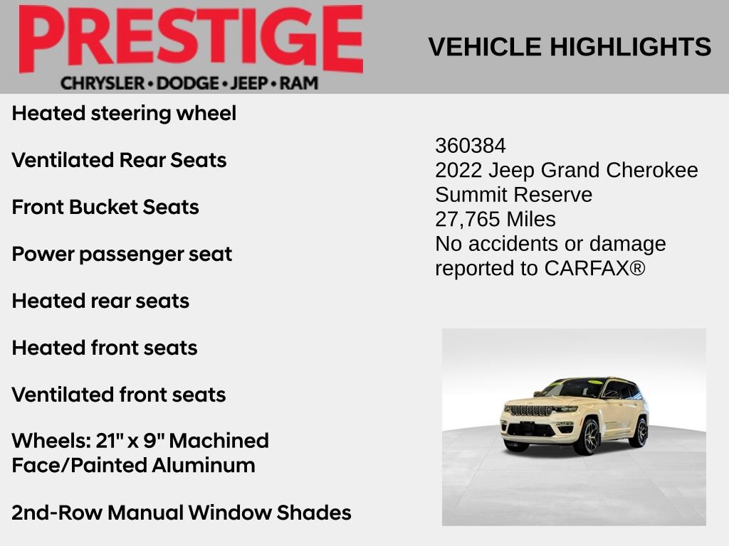Used 2022 Jeep Grand Cherokee Summit AWD/4WD image 6