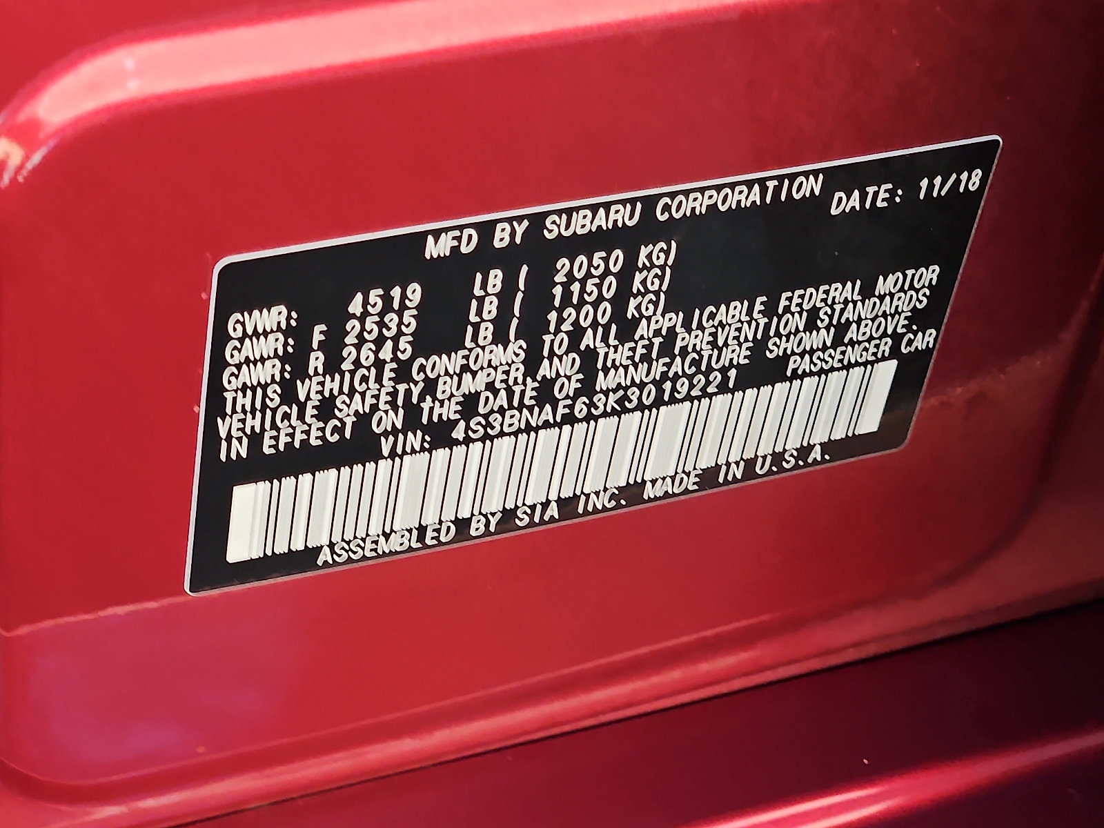 Used 2019 Subaru Legacy 2.5i Premium image 26