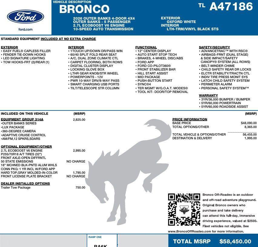 New 2026 Ford Bronco Outer Banks image 2