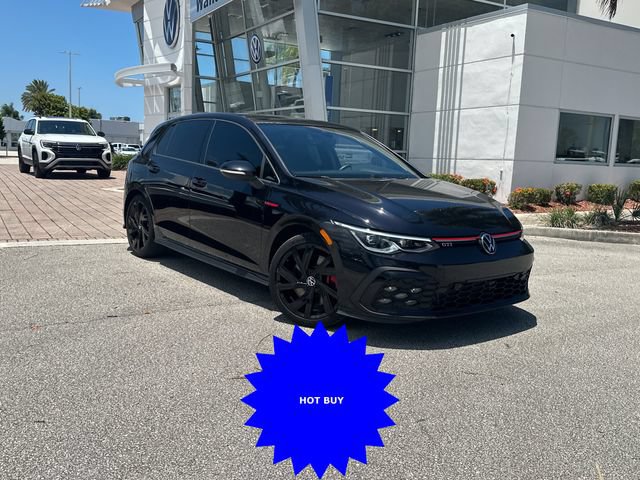 Certified 2023 Volkswagen GTI SE w/ Black Wheel Package FWD image 2