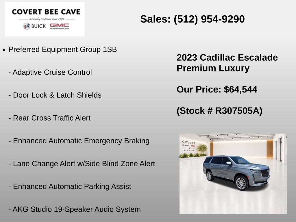 Used 2023 Cadillac Escalade Premium Luxury w/ LPO, Floor Liner Package AWD/4WD image 13
