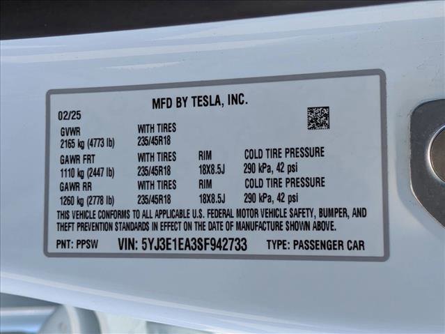 Used 2025 Tesla Model 3 Long Range RWD image 25