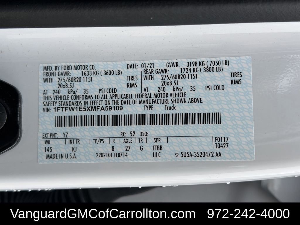 Used 2021 Ford F150 King Ranch w/ Equipment Group 601A High image 38