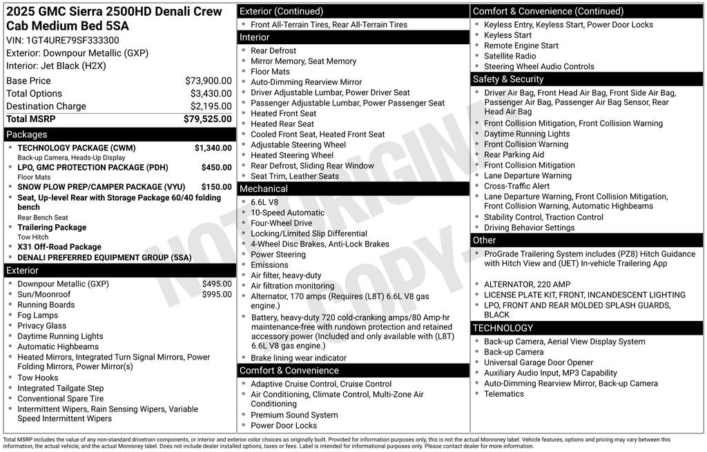 Certified 2025 GMC Sierra 2500 Denali w/ Technology Package AWD/4WD image 4