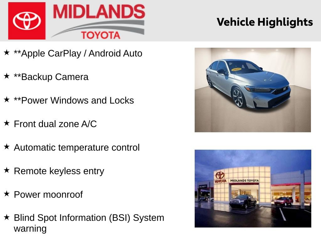 Used 2025 Honda Civic Sport image 2