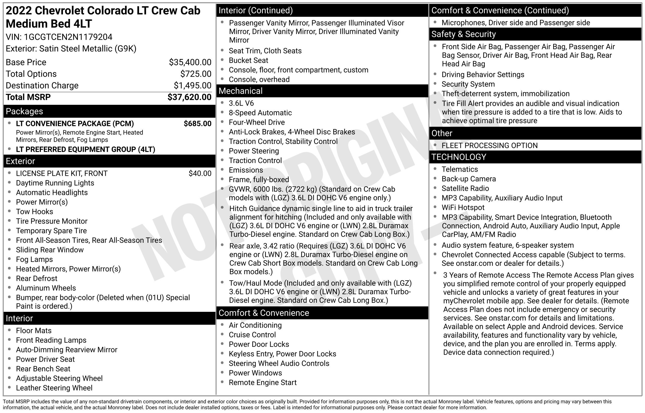Used 2022 Chevrolet Colorado LT w/ LT Convenience Package AWD/4WD image 3