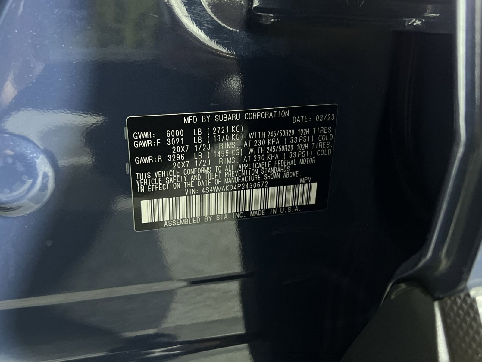 Used 2023 Subaru Ascent Onyx Edition Limited AWD/4WD image 45