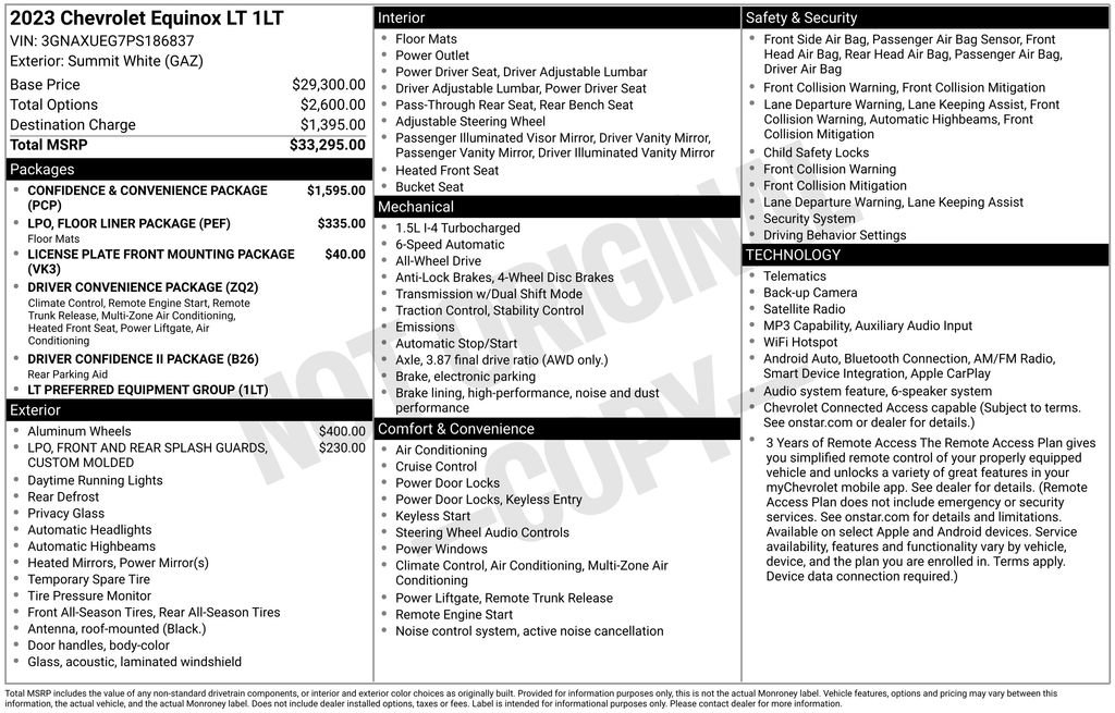 Used 2023 Chevrolet Equinox LT AWD/4WD image 2