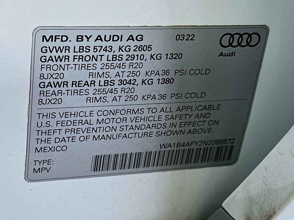 Used 2022 Audi SQ5 Premium Plus w/ Premium Plus Package AWD/4WD image 36