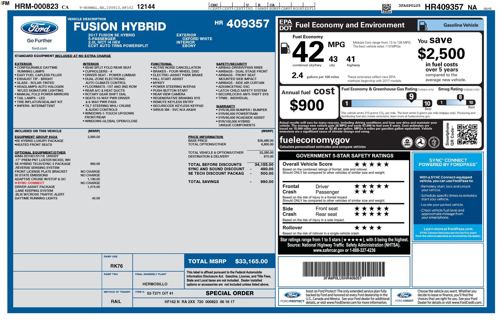 Used 2017 Ford Fusion SE w/ Equipment Group 602A image 4