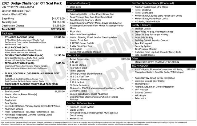 Used 2021 Dodge Challenger R/T Scat Pack w/ Dynamics Package image 5