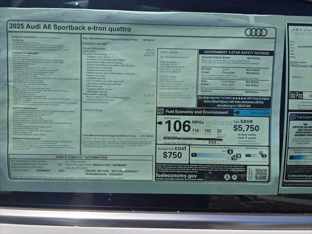 Used 2025 Audi A6 e-tron Premium Plus AWD/4WD image 20