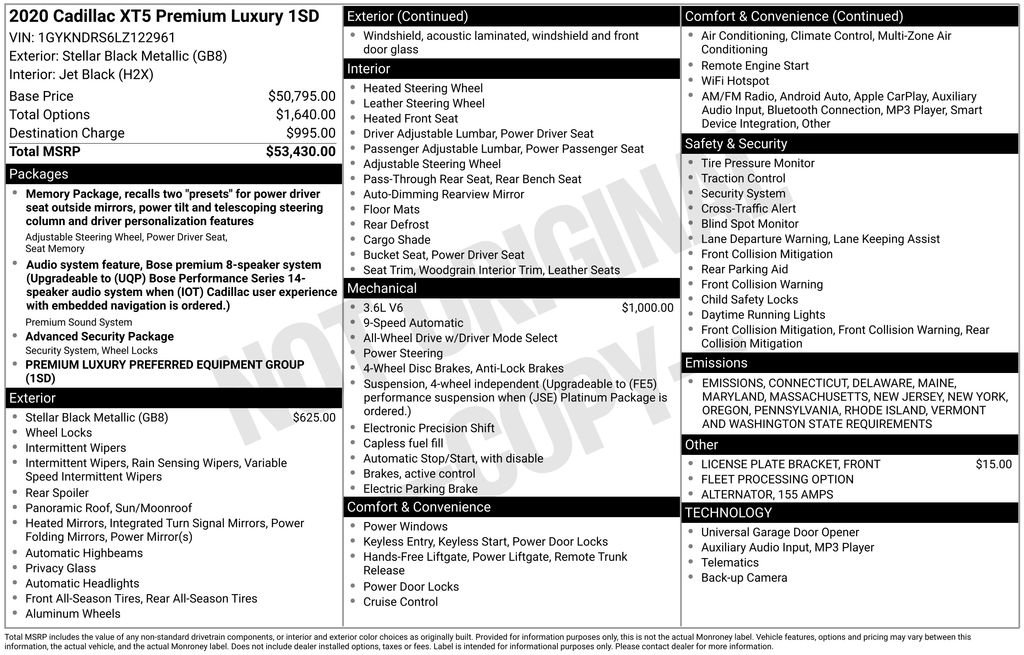 Used 2020 Cadillac XT5 Premium Luxury image 2