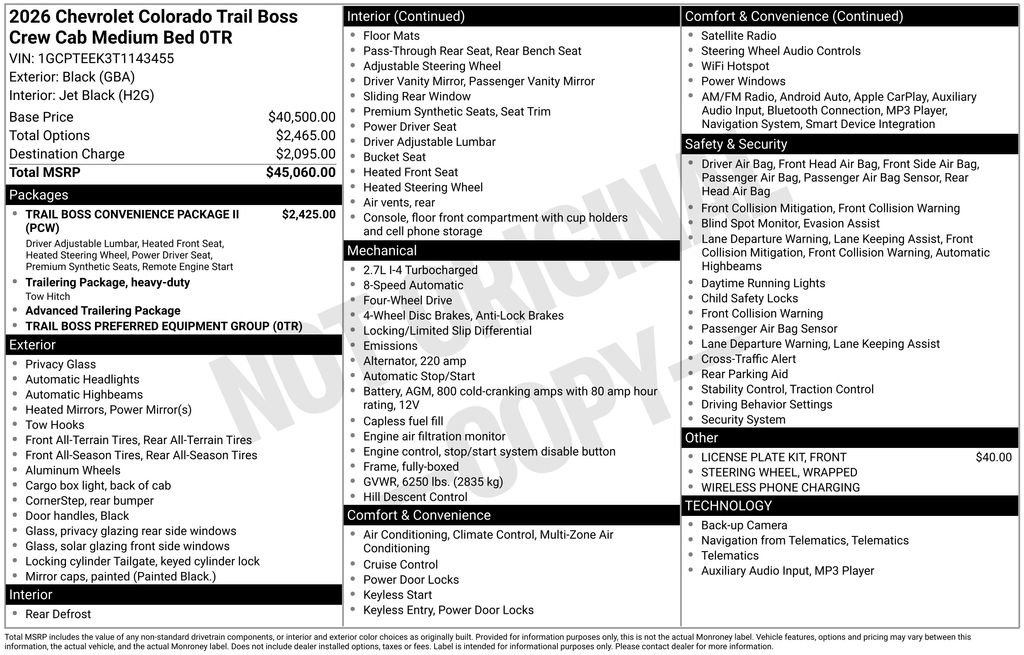 New 2026 Chevrolet Colorado Trail Boss image 31