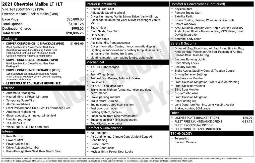 Used 2021 Chevrolet Malibu LT image 5