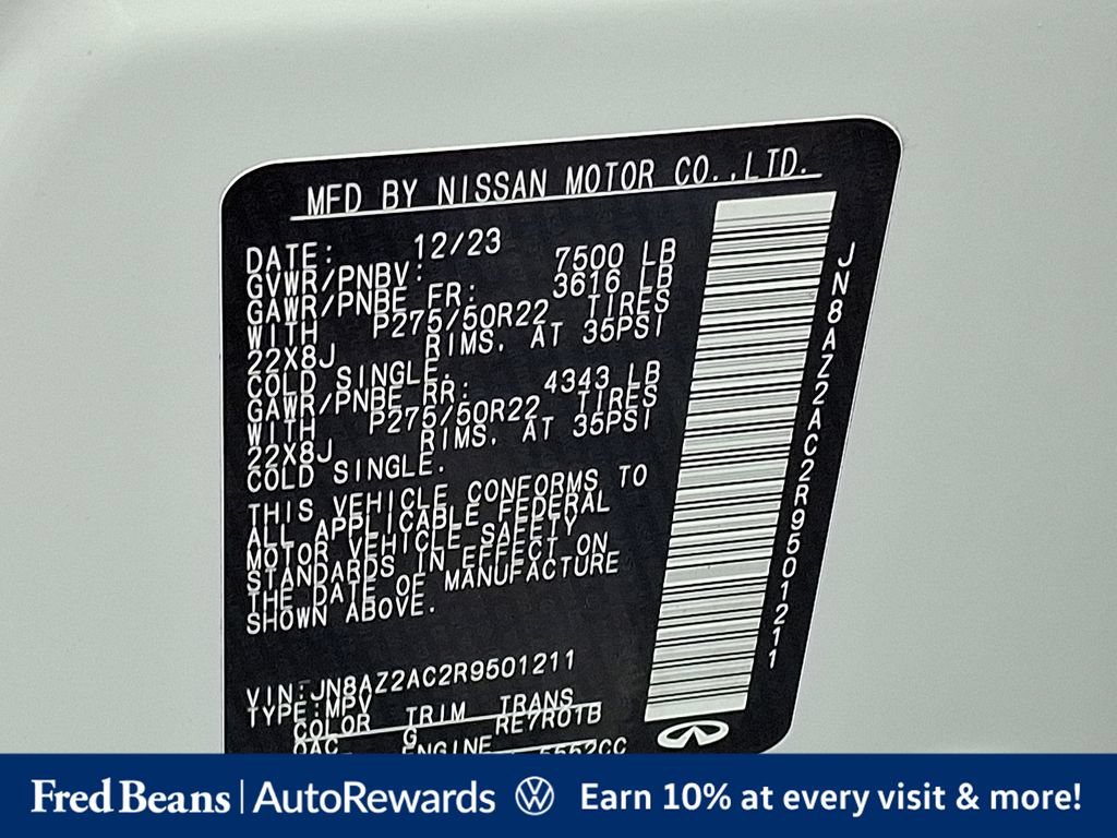 Used 2024 INFINITI QX80 Premium Select w/ Cargo Package AWD/4WD image 33
