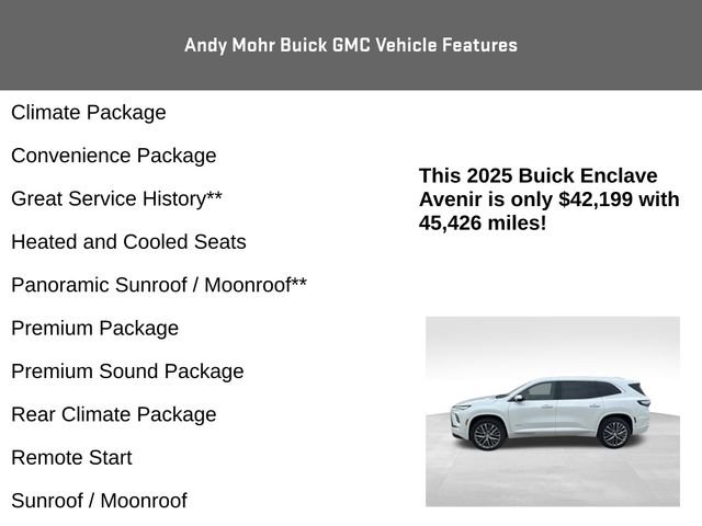 Used 2025 Buick Enclave Avenir w/ Super Cruise Package FWD image 8