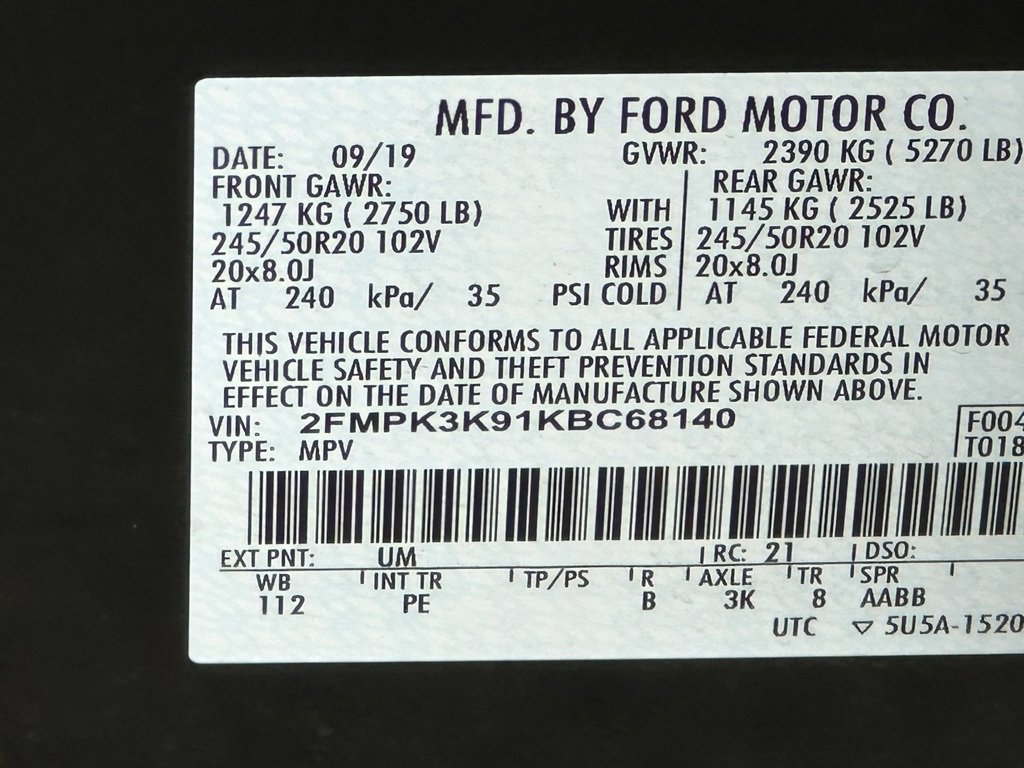 Used 2019 Ford Edge Titanium w/ Equipment Group 301A image 46