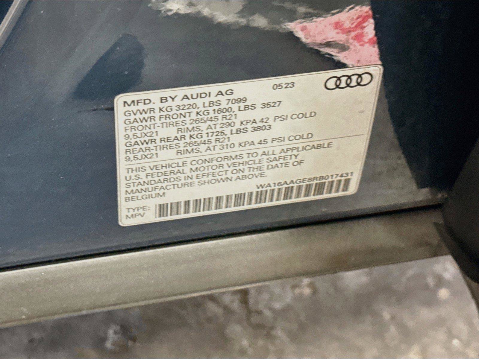 Certified 2024 Audi Q8 e-tron Prestige w/ Prestige Package AWD/4WD image 33